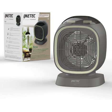 Imetec Silent Power Eco Interno Verde, Grigio 2100 W Riscaldatore ambiente elettrico con ventilatore