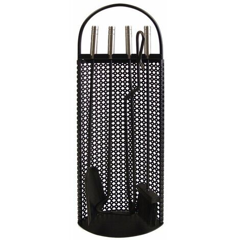 IMEX-10012 Juego chimenea Malla antigua utiles negros+inox [imex-10012]