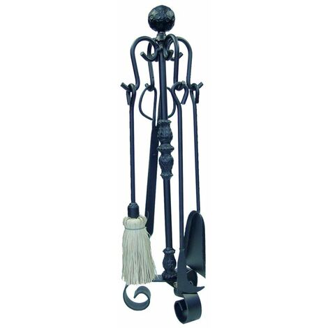 IMEX-10030 Juego chimenea 4 piezas bola forjada [imex-10030]