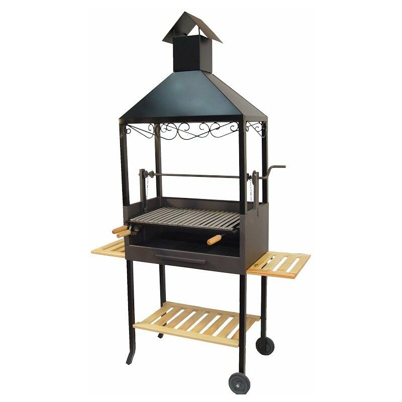 

IMEX-71510 Barbacoa chimenea ruedas elevador y parrilla inox [imex-71510]
