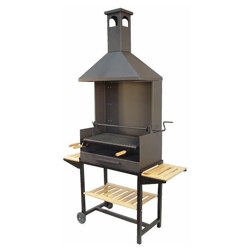 

IMEX-71526 Barbacoa chimenea con ruedas y elevador parrilla inox [imex-71526]