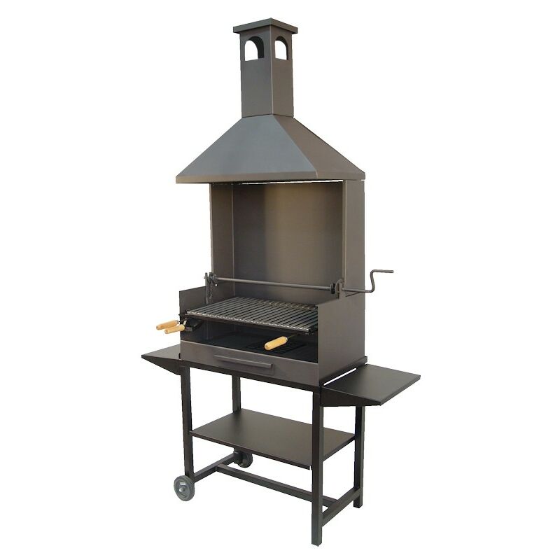 

IMEX-71531 Barbacoa chimenea con ruedas elevador y parrilla inox [imex-71531]