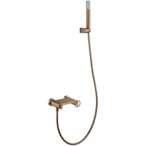 IMEX BDC033-5ORC OLIMPO Kit Ducha Monomando Oro Rosa Cepillado - ref: BDC033-5ORC
