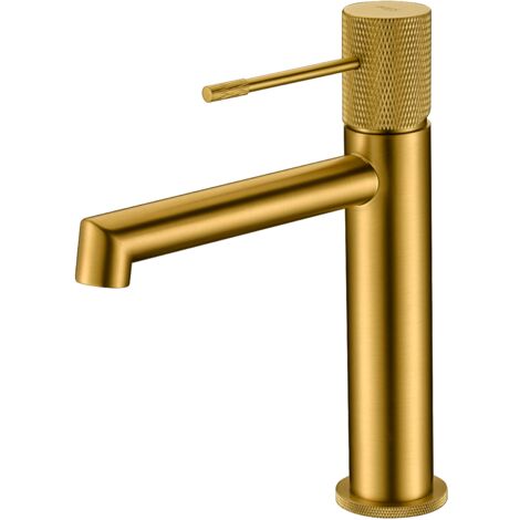 IMEX BDD038-1OC LINE Grifo de Lavabo Oro Cepillado - ref: BDD038-1OC
