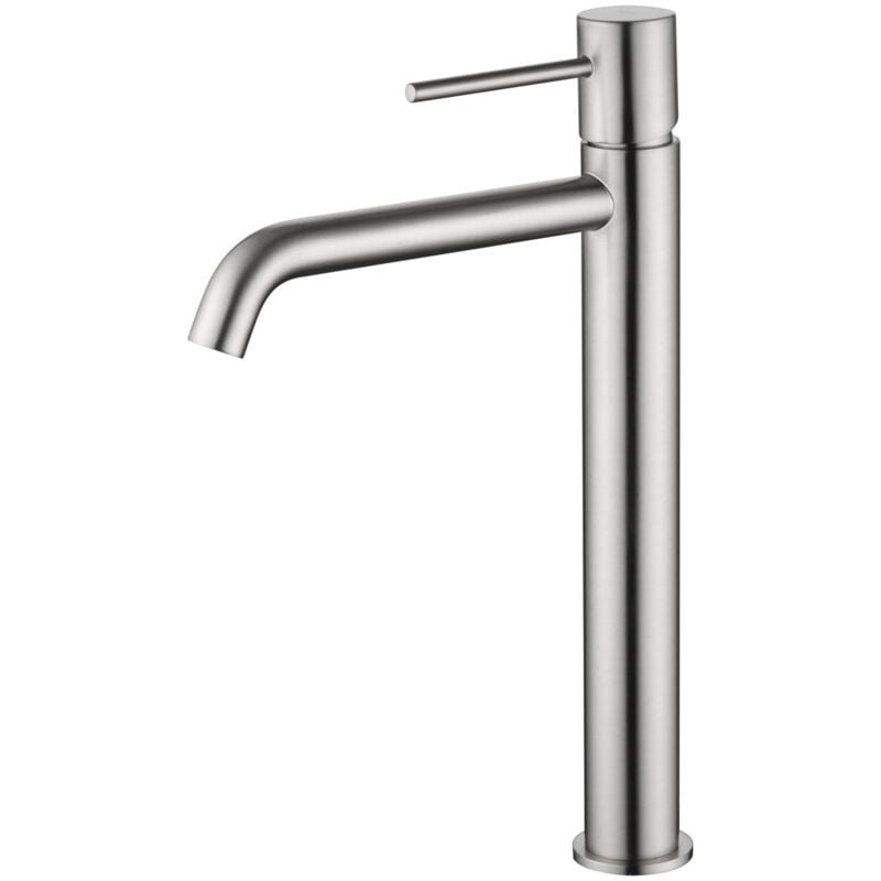 Imex - BDM039-3NQ monza Grifo Monomando Lavabo Caño Alto Color Níquel Cepillado - ref: BDM039-3NQ