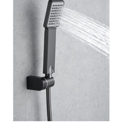 IMEX BDP048-5BGM PISA Kit Ducha Monomando Black Gun Metal - ref: BDP048-5BGM