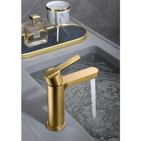 IMEX BDR001-1OC ROMA Monomando Lavabo Oro Cepillado - ref: BDR001-1OC