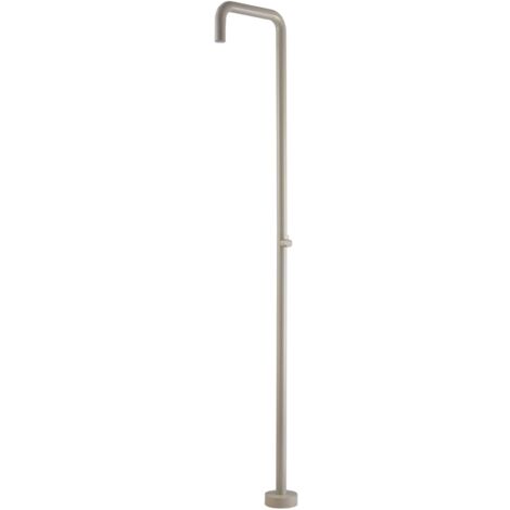 IMEX Doccia piscina beige in acciaio 316 con diffusore anticalcare e rubinetto monoforo modello UTAH