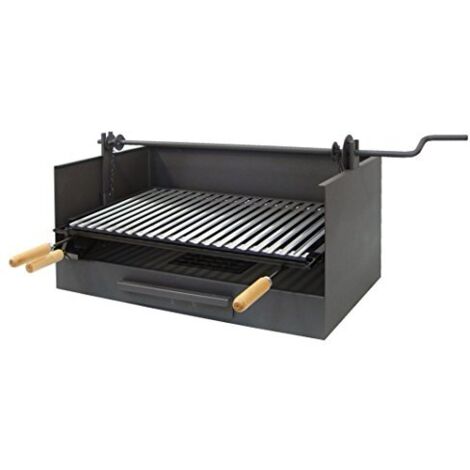 Imex El Zorro 71517 Cassetto per barbecue con sollevamento e griglia in acciaio inox