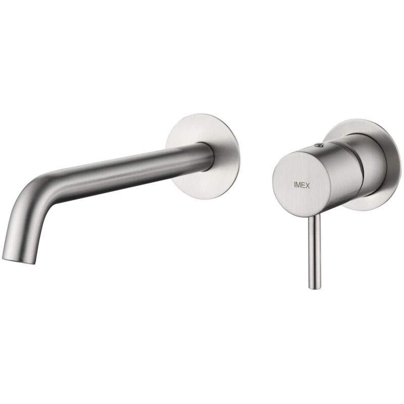 Imex - GLM039/NQ monza Grifo Monomando Lavabo Empotrado Color Níquel Cepillado - ref: GLM039/NQ