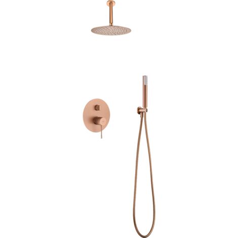 IMEX GPQ038/ORC TOP Conjunto Ducha Monomando Empotrado Oro Rosa Cepillado - ref: GPQ038/ORC