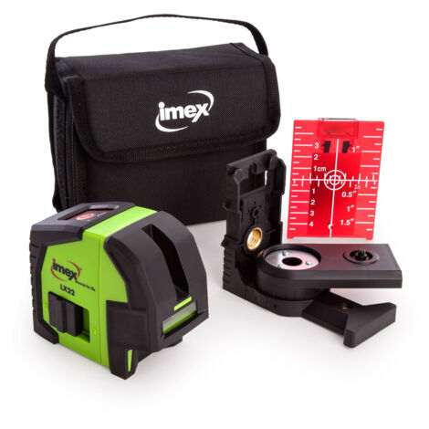 Imex Imex LX22 Cross Line Plumb Red Laser Level with Magnetic Bracket LX22