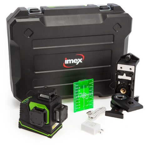 Imex LX3DG 360 Degree Multi Line Green Laser Level in a Carry Case