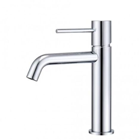 IMEX Miscelatore lavabo monocomando cromato in ottone e zama con cartuccia ceramica Ø26 mm e tubi flessibili 3-8 serie MONZA Imex-BDM039-1