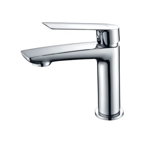 IMEX Miscelatore lavabo monocomando serie Luxor in ottone e zama con finitura cromata cartuccia ceramica Ø25mm tubi flessibili 3-8 modello Imex-BDX023-1