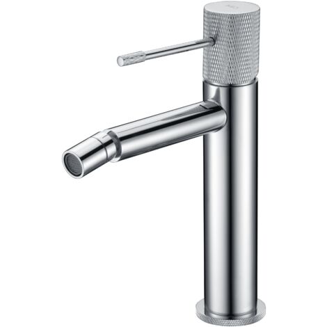 IMEX Ottone cromato Bidet-Einhebelmischer mit Keramik-Kartusche Ø26 mm und 2 Flexschläuchen 3-8 – Modell Serie LINE BDD038-2
