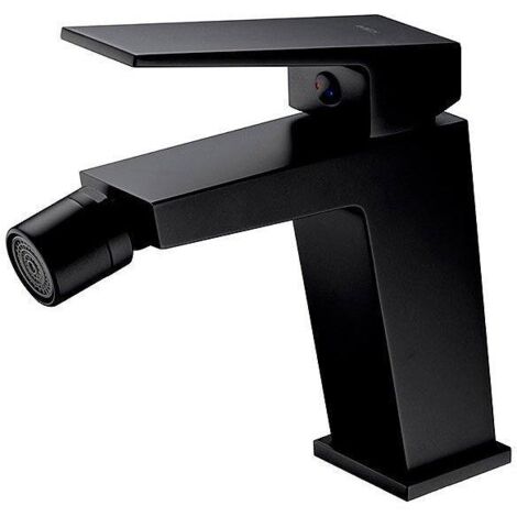 IMEX robinet bidet en laiton et zamak finition noir mat avec cartouche ceramique Ø35 mm et flexibles 3-8 inclus modele ART Imex-BDAR025-2NG