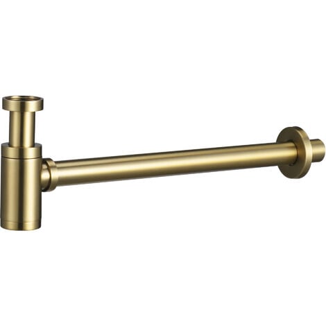 Sifón redondo oro cepillado [ IMEX® ]