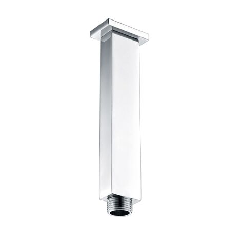 IMEX Tubo a soffitto quadro in acciaio e ottone cromato resistente per installazioni professionali - modello Imex-BTC007