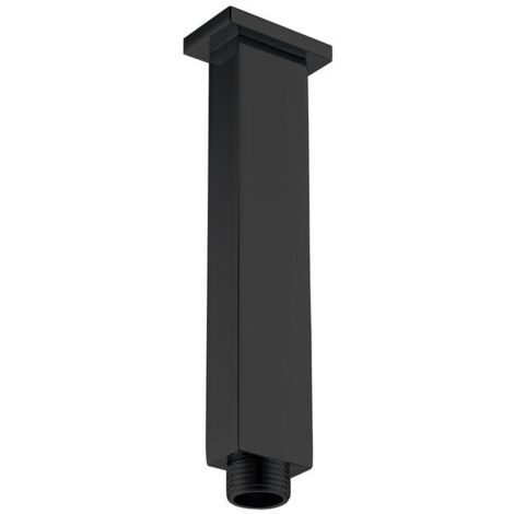Imex Tubo a Techo Cuadrado Negro Mate para Rociador de Ducha