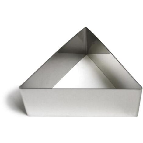 IMF molde emplatador inox. triangular 10x4 cm 2152 , Molde emplatador inoxidable triangular 10 x 4 cm. -Marca IMF. -Material: Acero inoxidable. -Ideal para que tus platos queden co