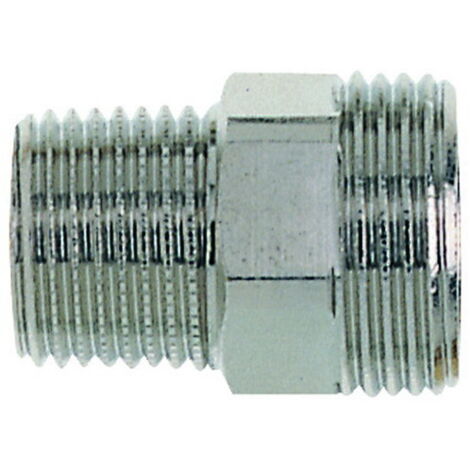 IMI Heimeier Anschlussverschraubung Messing vernickelt, R 1/2 x G 3/4 AG, Länge 26mm