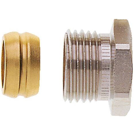 IMI Heimeier Klemmverschraubung vernickelt für Kupfer- und Stahlrohr 16mm und Rp 1/2 Innengewinde
