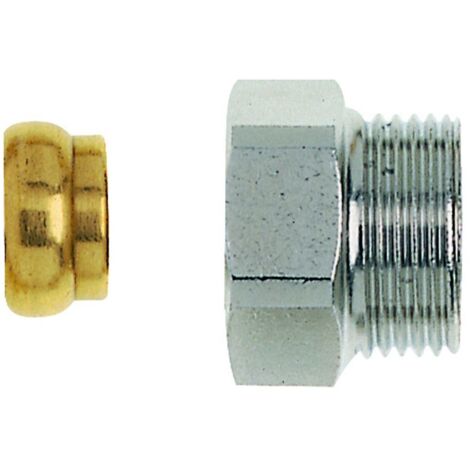 IMI Heimeier Längenausgleichsstück G 3/4 x G 3/4, Baulänge 25mm, Messing vernickelt