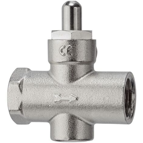 IMI Heimeier Pneumatex Druckknopfhahn DH Messing vernickelt