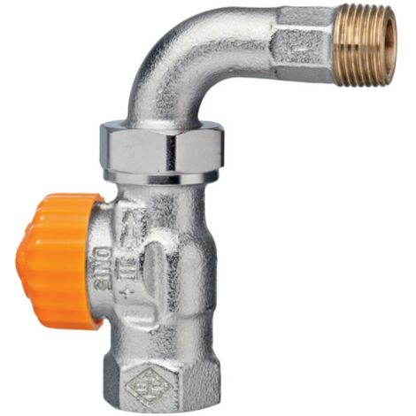 IMI Heimeier Thermostat-Ventilunterteil Eclipse, Durchgang mit Bogenverschraubung, DN 15