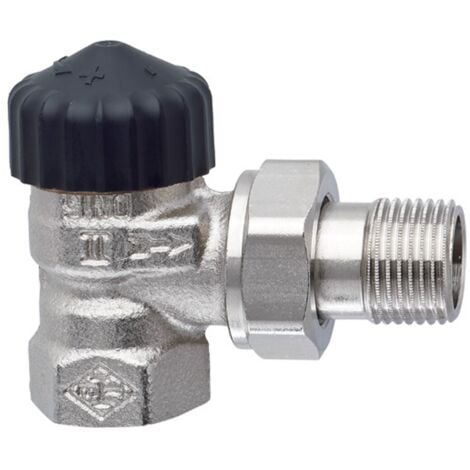 IMI Heimeier Thermostat-Ventilunterteil Standard, Eckform, DN 15, vernickelt