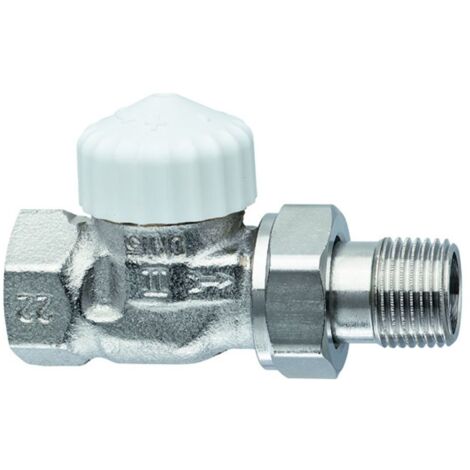 IMI Heimeier Thermostat-Ventilunterteil V-exact II "kurz", Durchgang, DN 10, vernickelt