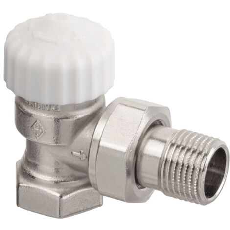 IMI Heimeier Thermostat-Ventilunterteil V-exact II "kurz", Eckform, DN 15, vernickelt