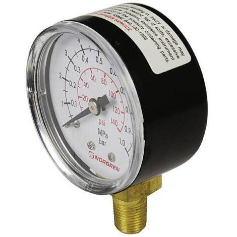 IMI NORGREN Manometro 18-015-025 Collegamento (manometro): Lato inferiore 0 fino a 4 bar Filetto esterno R1/8 1 pz.