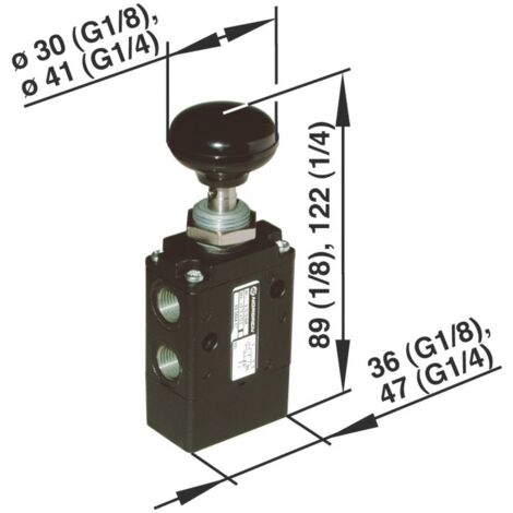 IMI NORGREN Valvola pneumatica ad azionamento meccanico 03040402 Materiale cassa Alluminio 1 pz.
