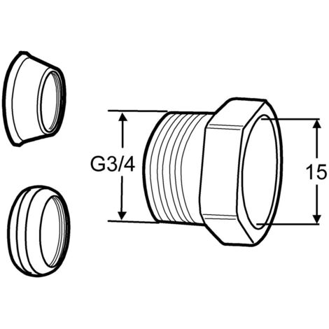 IMI TA Kombi-Kupplung, 15mm, G 3/4 für Kupfer- oder Präzisionsstahlrohr