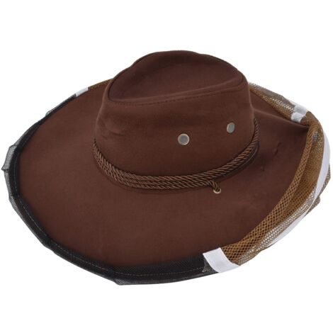 Imker-Cowboyhut, straffendes Design, atmungsaktives Mesh-Imker-Schleierhut für Imker, Fischer, Jger, Camper