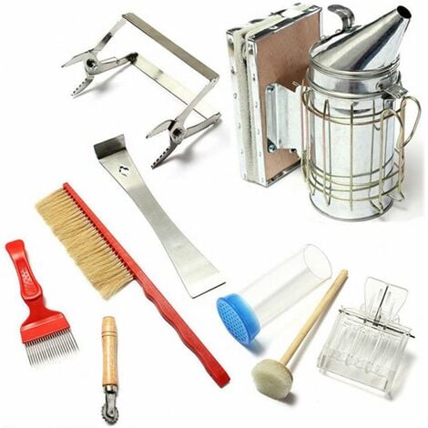 Imkereibedarf Bienenzucht Werkzeuge für Profis,Imkerwerkzeug-Set Komplettset Edelstahl-Smoker