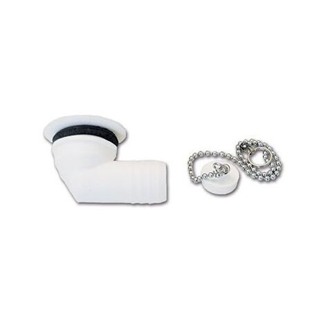 Imline – Bonde coudée biseautée 31 mm – Évacuation rapide pour éviers et lavabos camping-car – Installation facile et étanchéité optimale