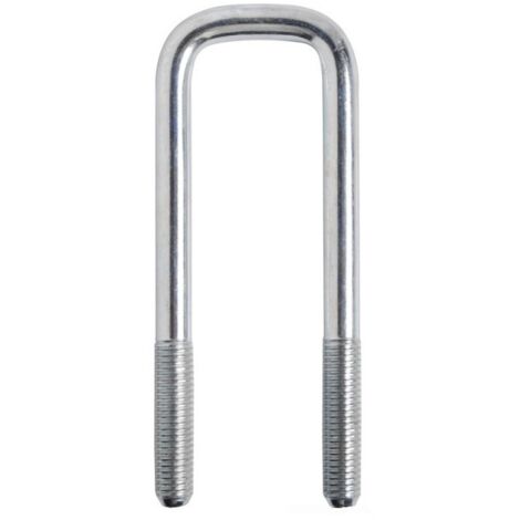 Imline – Bride tube carré 120x60 mm – Fixation robuste pour tube 10 mm – Hauteur 145 mm avec filetage M10/25 – Livrée sans boulons