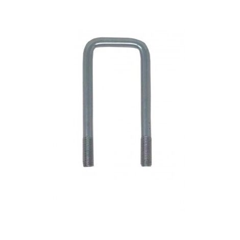 Imline – Bride tube carré 80x40mm – Fixation robuste pour tubes de 80x40 mm – Hauteur totale 105 mm avec filetage M10/25 – Écrou nylstop inclus