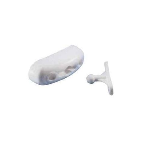 Imline – Butoir de porte boule blanc en plastique – Installation facile – Pour caravane et camping-car – Évite les claquements de porte