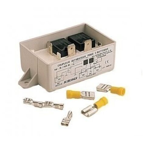 Imline – Coupleur-séparateur pour 3 batteries 12V – Recharge efficace via batterie moteur – Installation simple – Idéal pour fourgons aménagés