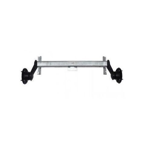 Imline – Essieu non freiné 450 kg pour remorque – Tube acier 50 mm – Entraxe 4 trous 115 mm – Charge maximale 450 kg