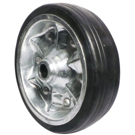 Imline – Galet jante métal plein 200x55x20 mm – Charge 400 kg – Roue jockey pour remorque – Installation rapide