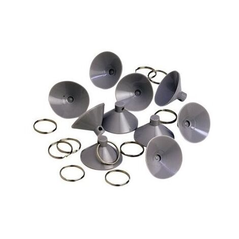 Imline – Lot de 10 ventouses 40 mm avec anneaux – Compatibles œillets à partir de 12 mm – Fixation durable pour rideaux d'isolation