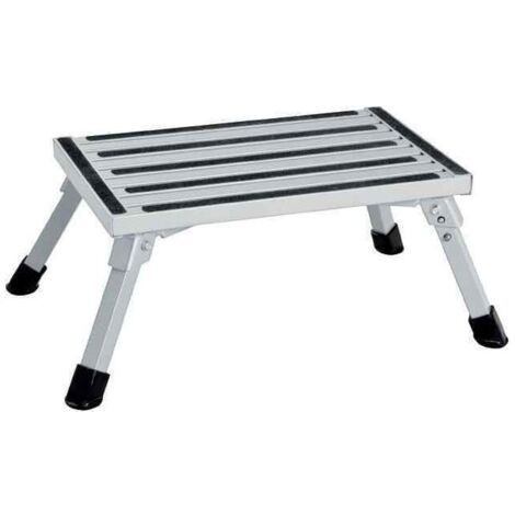 Imline – Marchepied acier pliable pour caravane et camping-car – Charge maximale 120 kg – Dimensions ouvert 47,5 x 30 x 23 cm – Surface antiglisse