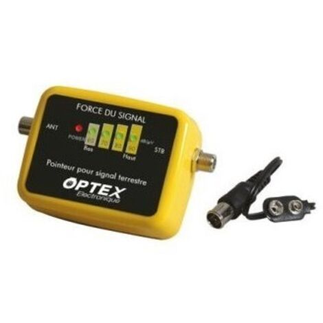 Imline – Mesureur de signal TNT VHF/UHF/FM pour caravane et camping-car – Testeur de puissance d'antenne – Alimentation 9V incluse