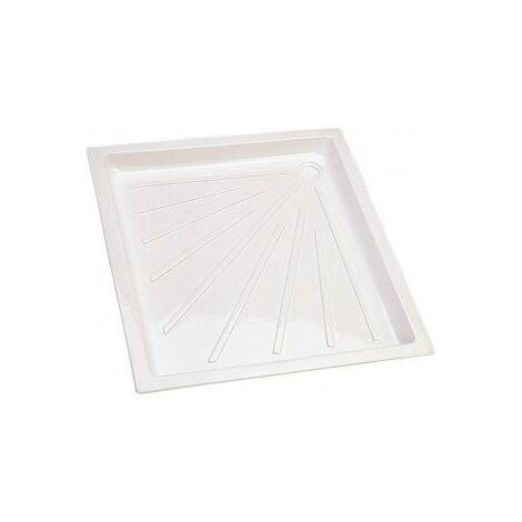 Imline – Receveur de douche à encastrer blanc 725 x 685 mm – Perçage en angle – Matériau plastique résistant à l'eau – Hauteur 50 mm