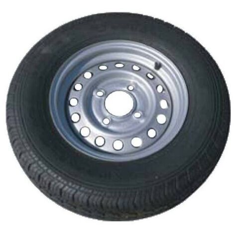 Imline – Roue de remorque 135/80R13 – 4 trous – Entraxe 130 mm – Déport 0 mm – Pneu renforcé pour usage intensif